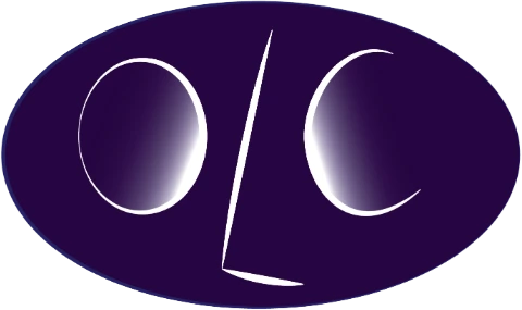 OutLandishly Crafted logo: a smiling face made of the letters OLC